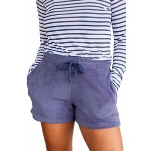 NEW HIHO terry cord shorts in vintage indigo